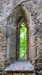 Gothic window in the wall