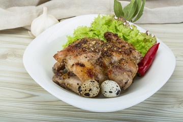 Quail grilled