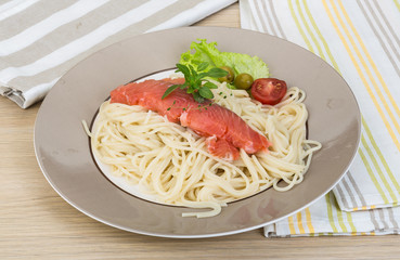 Pasta with salmon