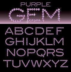 purple alphabet gem