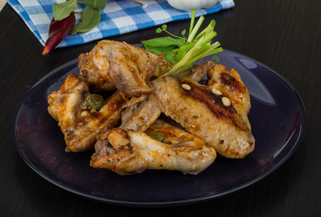 Roasted chicken wings
