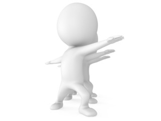 3d people doing yoga exercise