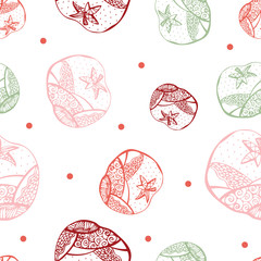 vector seamless Red tomato  pattern 2
