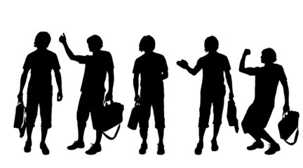 Vector silhouette of a man.