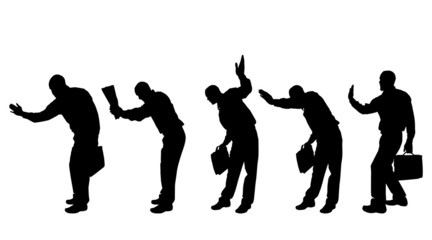 Vector silhouette of a man.