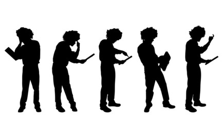 Vector silhouette of a man.