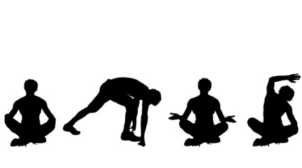 Vector silhouette of a man.