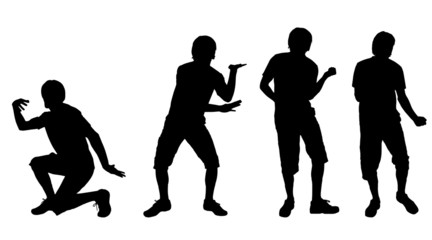 Vector silhouette of a man.