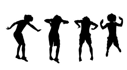 Vector silhouette of a man.
