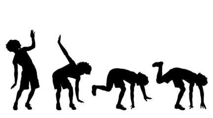 Vector silhouette of a man.