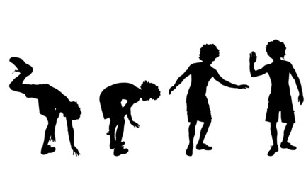 Vector silhouette of a man.