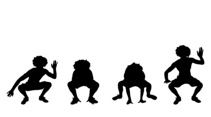 Vector silhouette of a man.