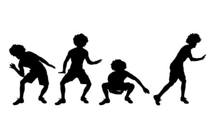 Vector silhouette of a man.