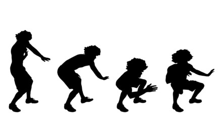 Vector silhouette of a man.