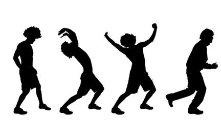 Vector silhouette of a man.