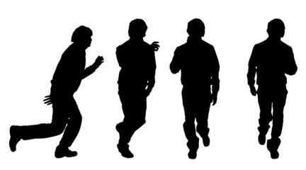 Vector silhouette of a man.