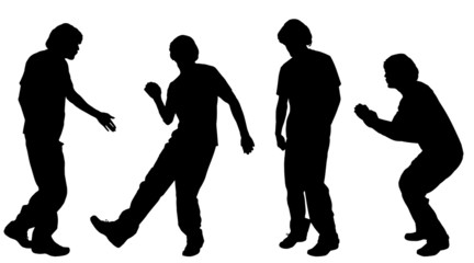 Vector silhouette of a man.