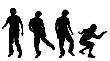 Vector silhouette of a man.