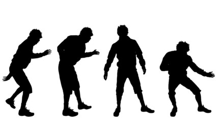 Vector silhouette of a man.