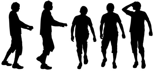 Vector silhouette of a man.