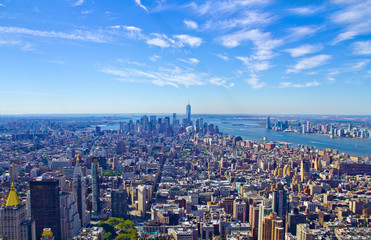 Cyan view of  New York City