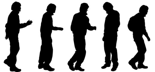 Vector silhouette of a man.