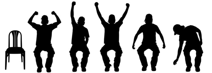 Vector silhouette of a man.