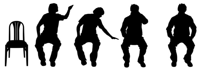 Vector silhouette of a man.