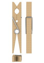 Прищепка бельевая деревянная