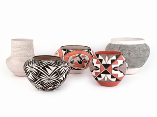 Five Pieces of Native American Pueblo Pottery