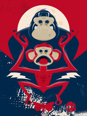 affe vintage gorilla schimpanse