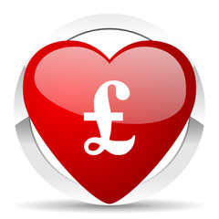 Obraz premium pound valentine icon