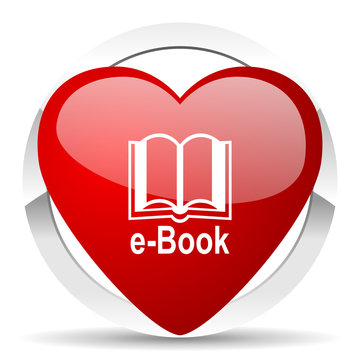 book valentine icon e-book sign