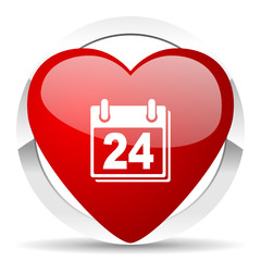 calendar valentine icon organizer sign agenda symbol