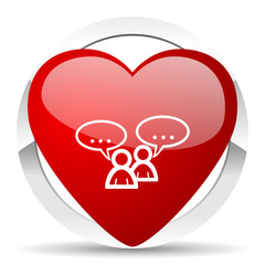 forum valentine icon chat symbol bubble sign