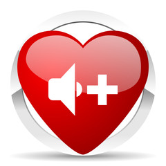 Fototapeta premium speaker volume valentine icon music sign