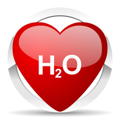 water valentine icon h2o sign
