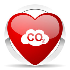 carbon dioxide valentine icon co2 sign