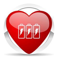battery valentine icon power sign