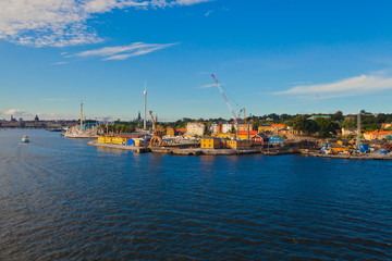 Fototapeta na wymiar Beautiful super wide-angle aerial view of Stockholm, Sweden