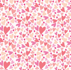 Seamless pattern lot hearts.