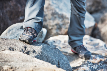 Woman mountains travel