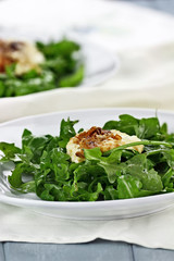Arugula Salad with Fried Goat Cheese