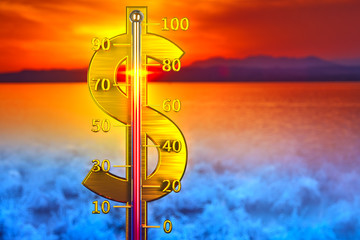 Dollar thermometer concept