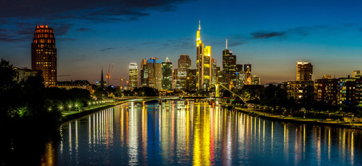 Fototapeta na wymiar Frankfurt am Main during sunset