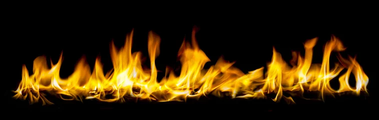 Photo sur Plexiglas Flamme Large vue d& 39 ange du feu