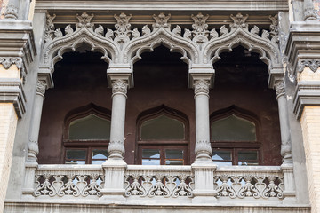 Naklejka premium Balcony of the building above the main entrance