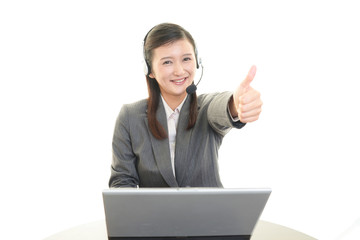 笑顔のオペレーター