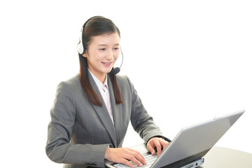 笑顔のオペレーター