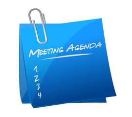 meeting agenda memo post illustration